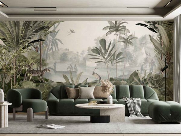 Tropical - Leopard Landscape - Green - Image 3