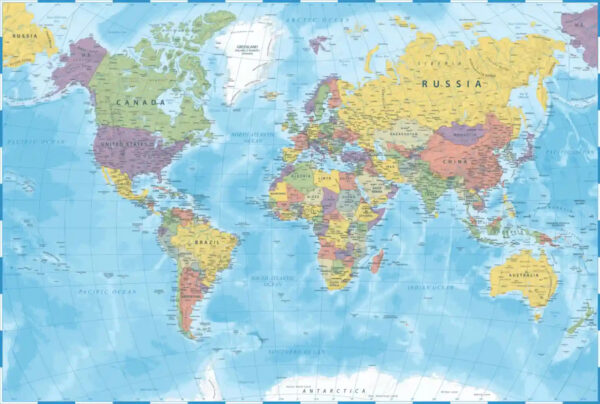 Political World Map 8801-40